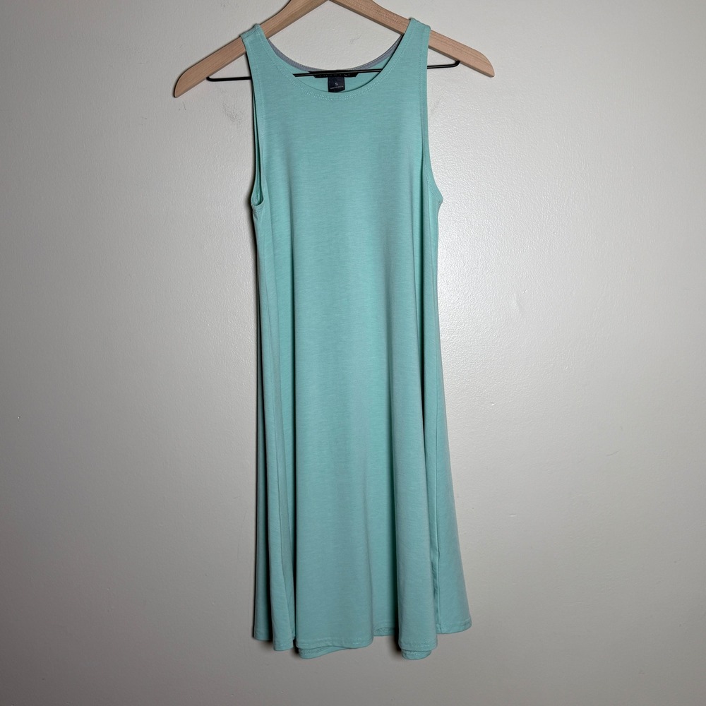 Free‎ Fly Women Seafoam Green Bamboo Blend Sleeveless A-Line Mini Dress Size S